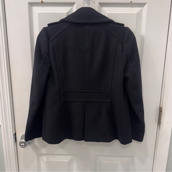 J Crew Classic black wool double breasted Pea Coat size small- great condition! - Picture 3 of 13